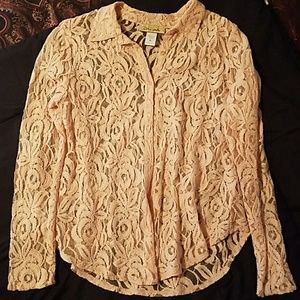 Lacey Button Down Blouse